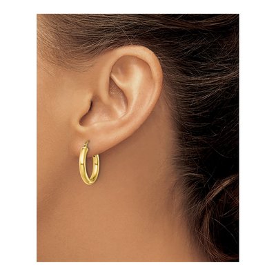 Gold-Plated Sterling Silver 20mm Hoop Earrings – view 4