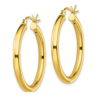 Gold-Plated Sterling Silver 30mm Hoop Earrings – view 3