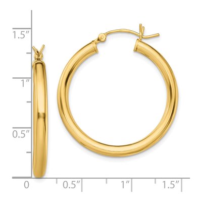 Gold-Plated Sterling Silver 30mm Hoop Earrings – view 5
