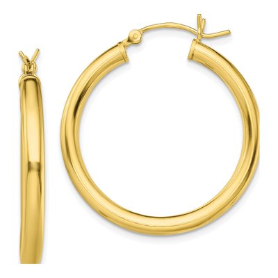 Gold-Plated Sterling Silver 30mm Hoop Earrings
