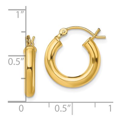 Gold-Plated Sterling Silver 15mm Hoop Earrings – view 5