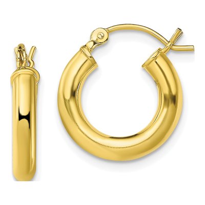 Gold-Plated Sterling Silver 15mm Hoop Earrings