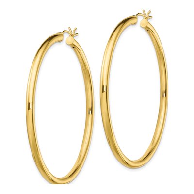 Gold-Plated Sterling Silver 55mm Hoop Earrings – view 3
