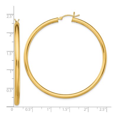Gold-Plated Sterling Silver 55mm Hoop Earrings – view 5