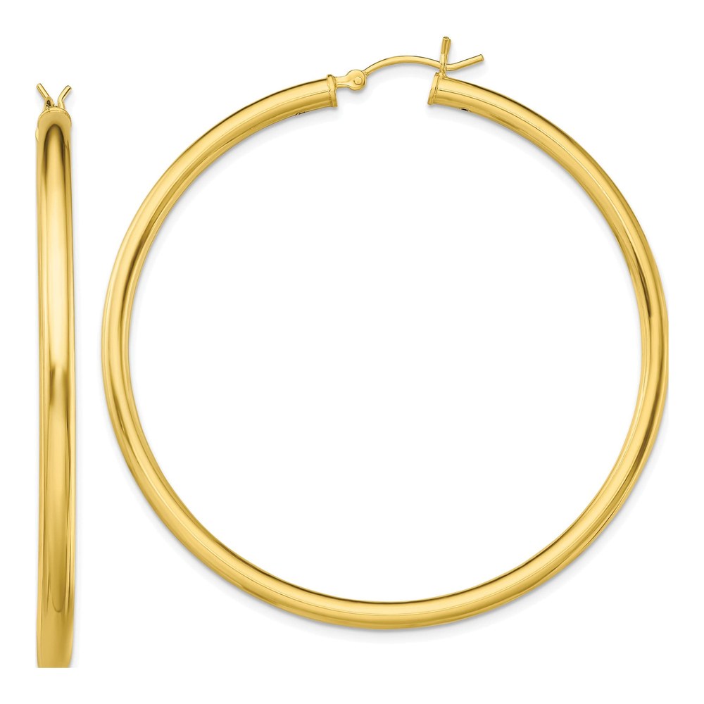 Gold-Plated Sterling Silver 55mm Hoop Earrings