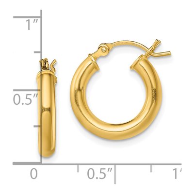 Gold-Plated Sterling Silver 16mm Hoop Earrings – view 5