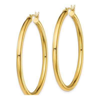 Gold-Plated Sterling Silver 45mm Hoop Earrings – view 3
