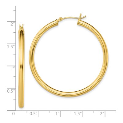 Gold-Plated Sterling Silver 45mm Hoop Earrings – view 5