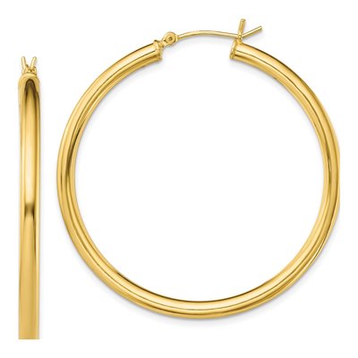 Gold-Plated Sterling Silver 45mm Hoop Earrings
