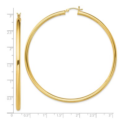 Gold-Plated Sterling Silver 70mm Hoop Earrings – view 5