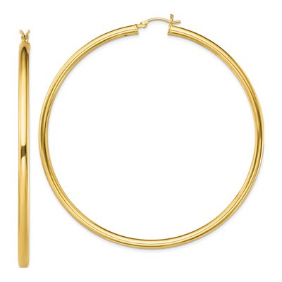 Gold-Plated Sterling Silver 70mm Hoop Earrings