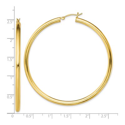 Sterling Silver Gold-Tone 60mm Hoop Earrings – view 5