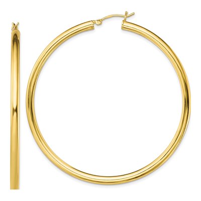 Gold-Plated Sterling Silver 60mm Hoop Earrings