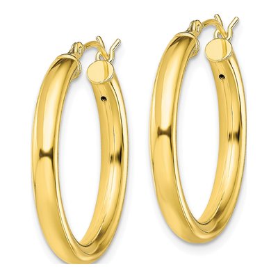 Gold-Plated Sterling Silver 25mm Hoop Earrings – view 3