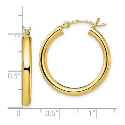 Gold-Plated Sterling Silver 25mm Hoop Earrings – view 5