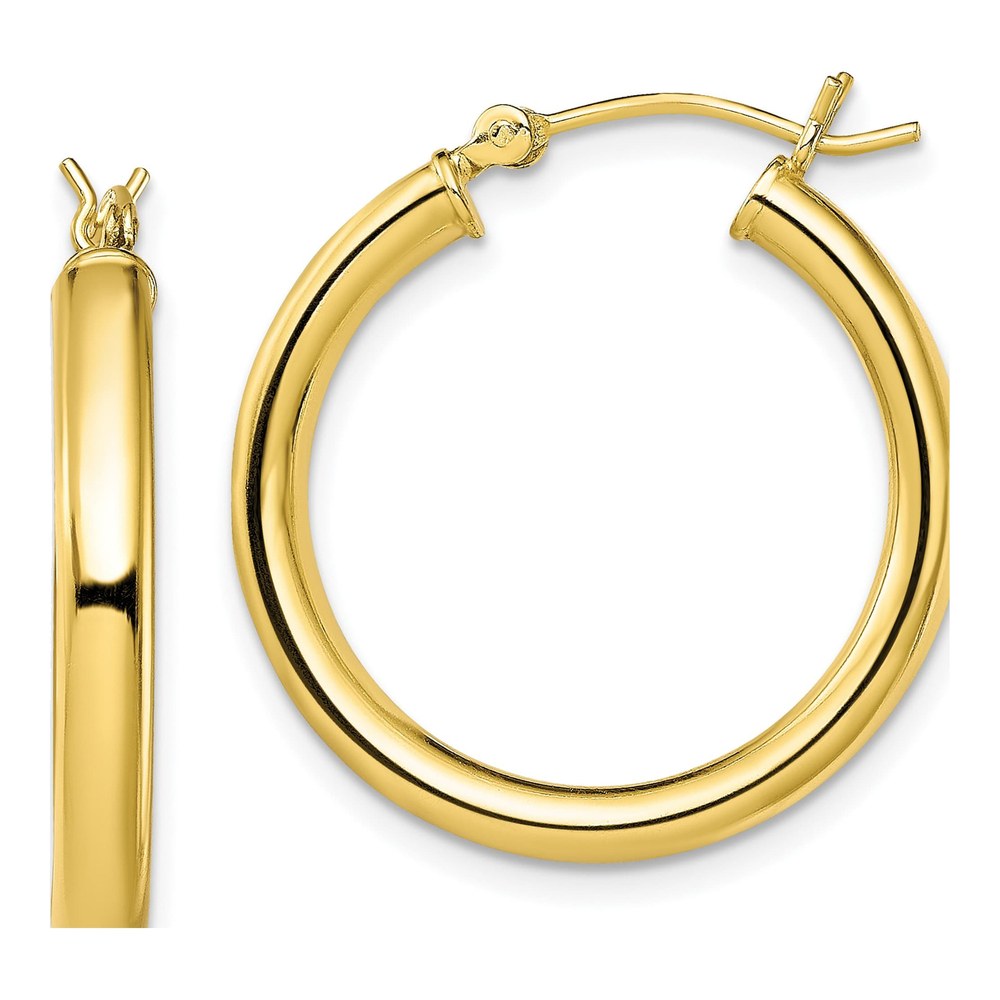 Sterling Silver Gold-Tone Hoop Earrings 25mm