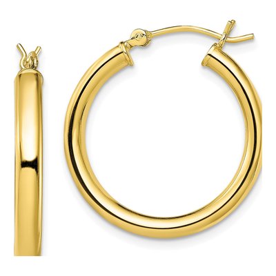 Gold-Plated Sterling Silver 25mm Hoop Earrings