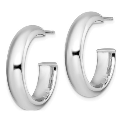 Sterling Silver 25mm CZ Hoop Earrings – view 3