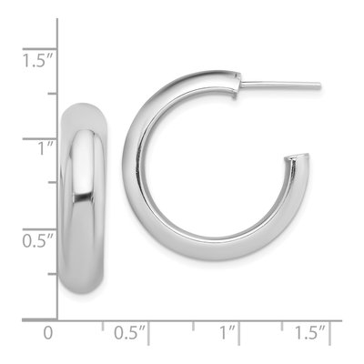 Sterling Silver 25mm CZ Hoop Earrings – view 5