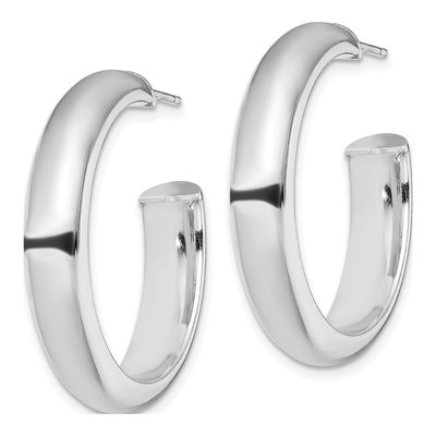Sterling Silver 31mm Hoop Earrings – view 3