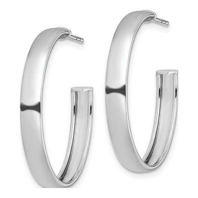 Sterling Silver 28mm Hoop Earrings – view 3