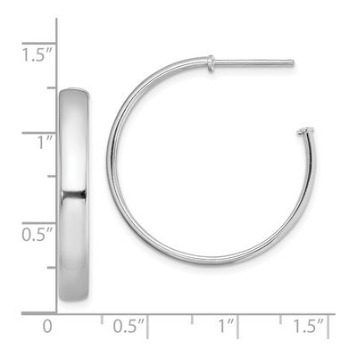 Sterling Silver 28mm Hoop Earrings – view 5