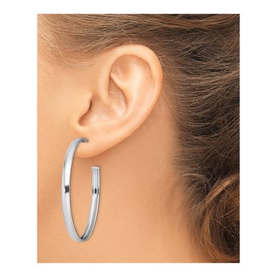 Sterling Silver 47mm Hoop Earrings – view 4