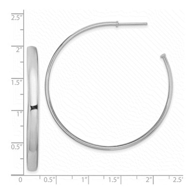 Sterling Silver 47mm Hoop Earrings – view 5