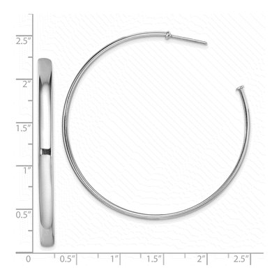 Sterling Silver 53mm Hoop Earrings – view 5