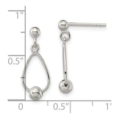 Sterling Silver Teardrop Dangle Earrings – view 5
