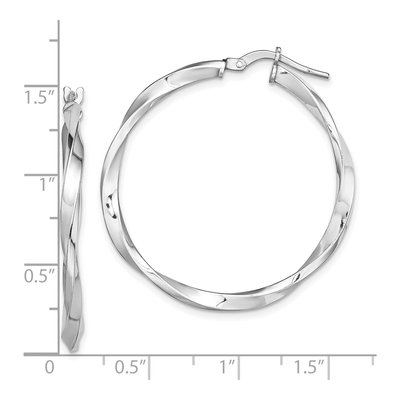 Sterling Silver 30mm Twisted Hoop Earrings – view 5