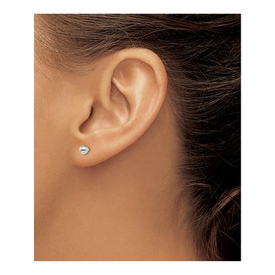 Sterling Silver Front-Back Ball Stud Earrings – view 4