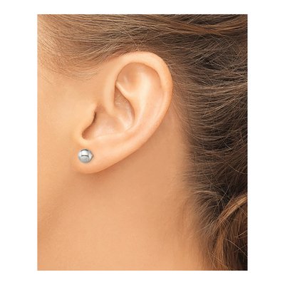 Sterling Silver Ball Front-Back Stud Earrings – view 4