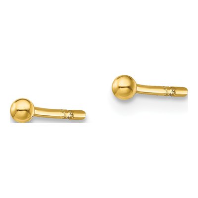 Gold-Plated Sterling Silver Ball Stud Earrings – view 3
