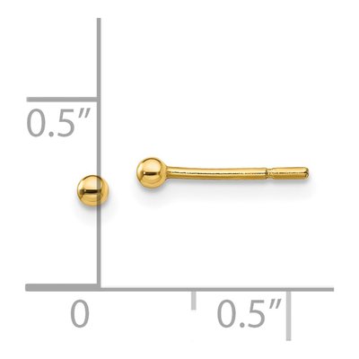 Gold-Plated Sterling Silver Ball Stud Earrings – view 5