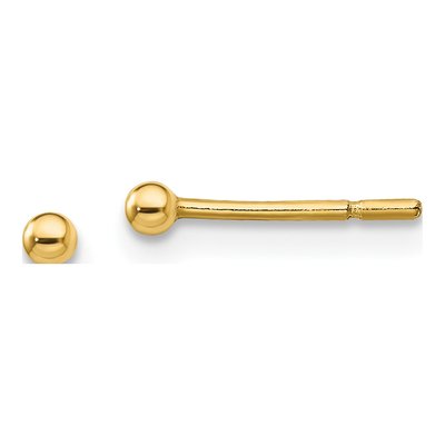 Gold-Plated Sterling Silver Ball Stud Earrings