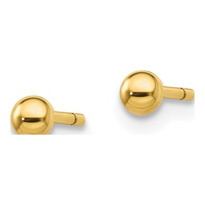 Gold-Plated Sterling Silver Ball Stud Earrings – view 3