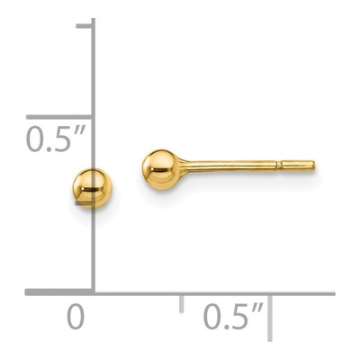 Gold-Plated Sterling Silver Ball Stud Earrings – view 5