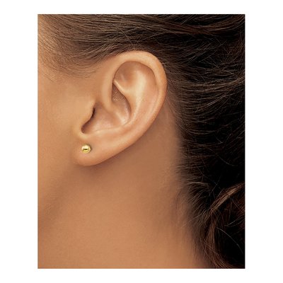 Gold-Plated Sterling Silver Ball Stud Earrings – view 4