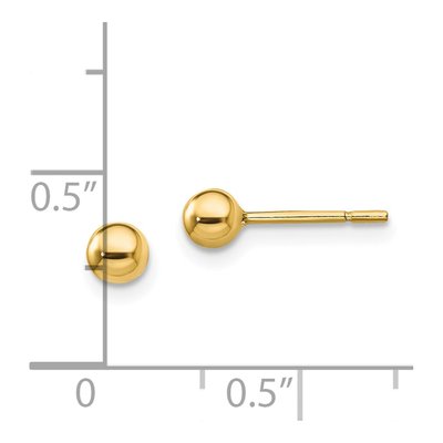 Gold-Plated Sterling Silver Ball Stud Earrings – view 5