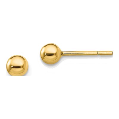 Gold-Plated Sterling Silver Ball Stud Earrings