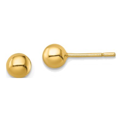Gold-Plated Sterling Silver Ball Stud Earrings