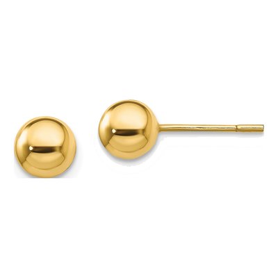 Gold-Plated Sterling Silver Ball Stud Earrings