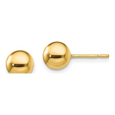 Gold-Plated Sterling Silver Ball Stud Earrings