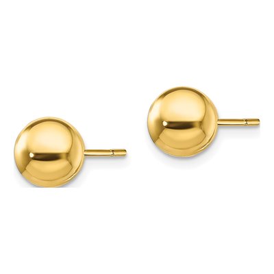 Gold-Plated Sterling Silver Ball Stud Earrings – view 3