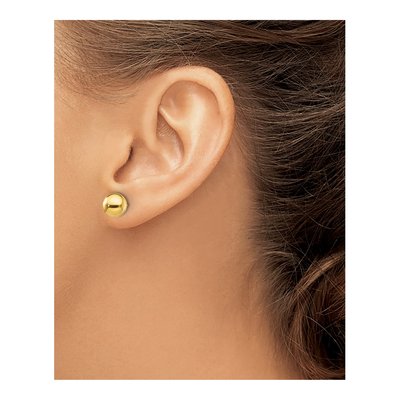 Gold-Plated Sterling Silver Ball Stud Earrings – view 4