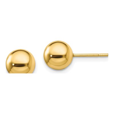 Gold-Plated Sterling Silver Ball Stud Earrings