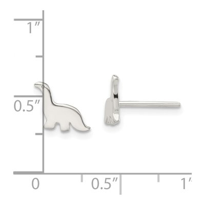 Sterling Silver Dinosaur Stud Earrings – view 5