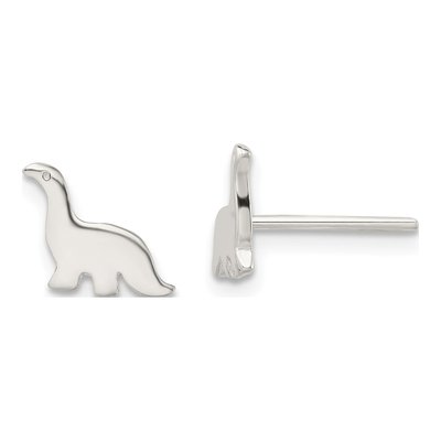 Sterling Silver Dinosaur Stud Earrings