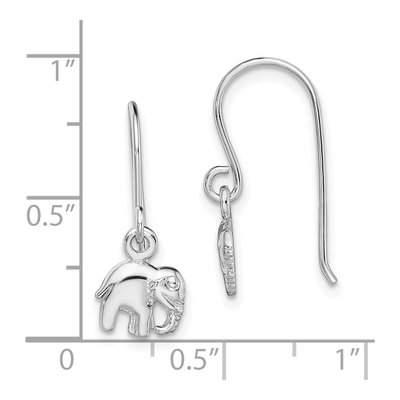 Sterling Silver Elephant Dangle Earrings – view 5